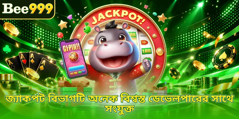 জ্যাকপট বিভাগটি অনেক বিশ্বস্ত ডেভেলপারের সাথে সংযুক্ত